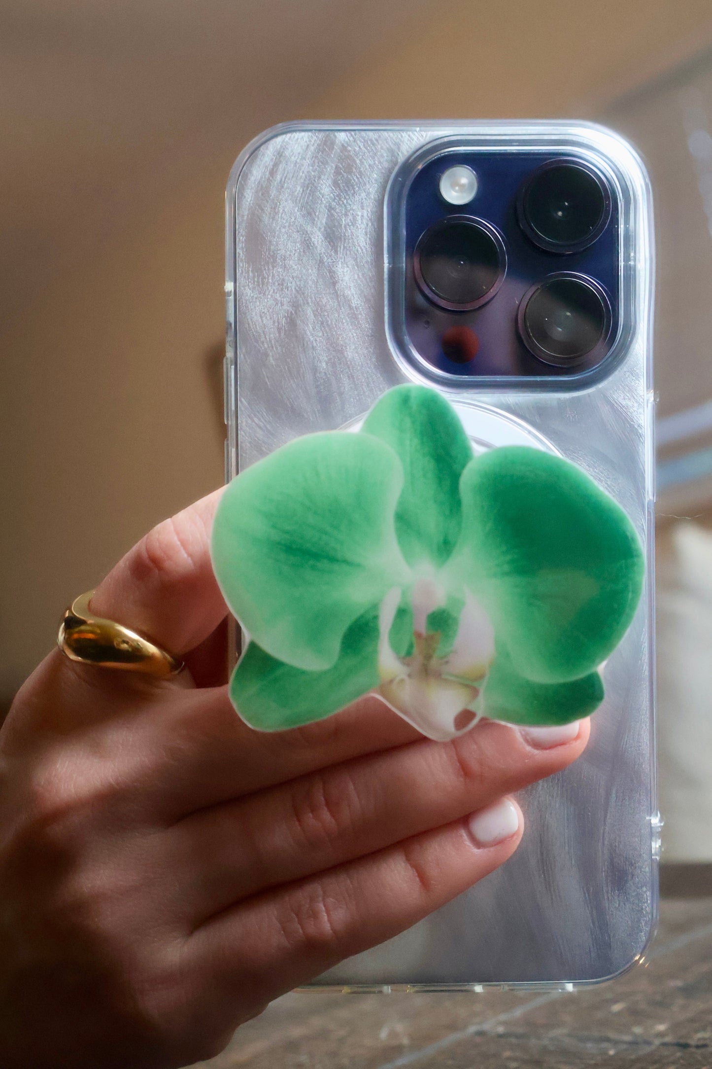 Green Matcha Orchid Magsafe Grip